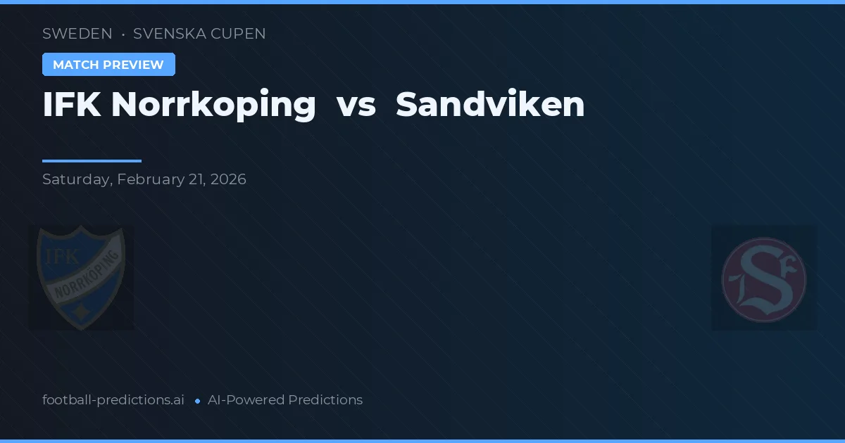 IFK Norrköping vs Sandviken — předpověď a náhled zápasu