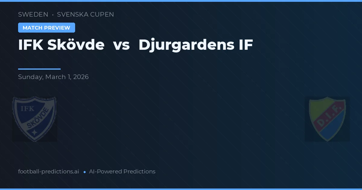 IFK Skövde vs Djurgårdens IF — předpověď a náhled zápasu