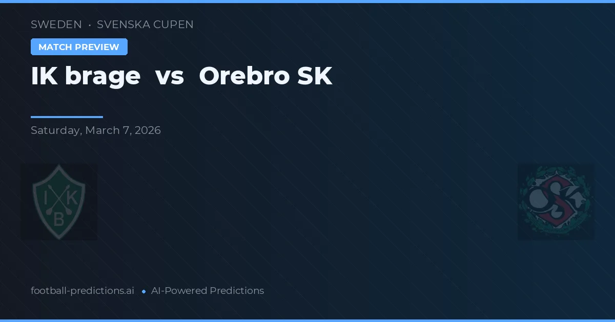 IK Bjäreg vs Örebro SK — předpověď a náhled zápasu