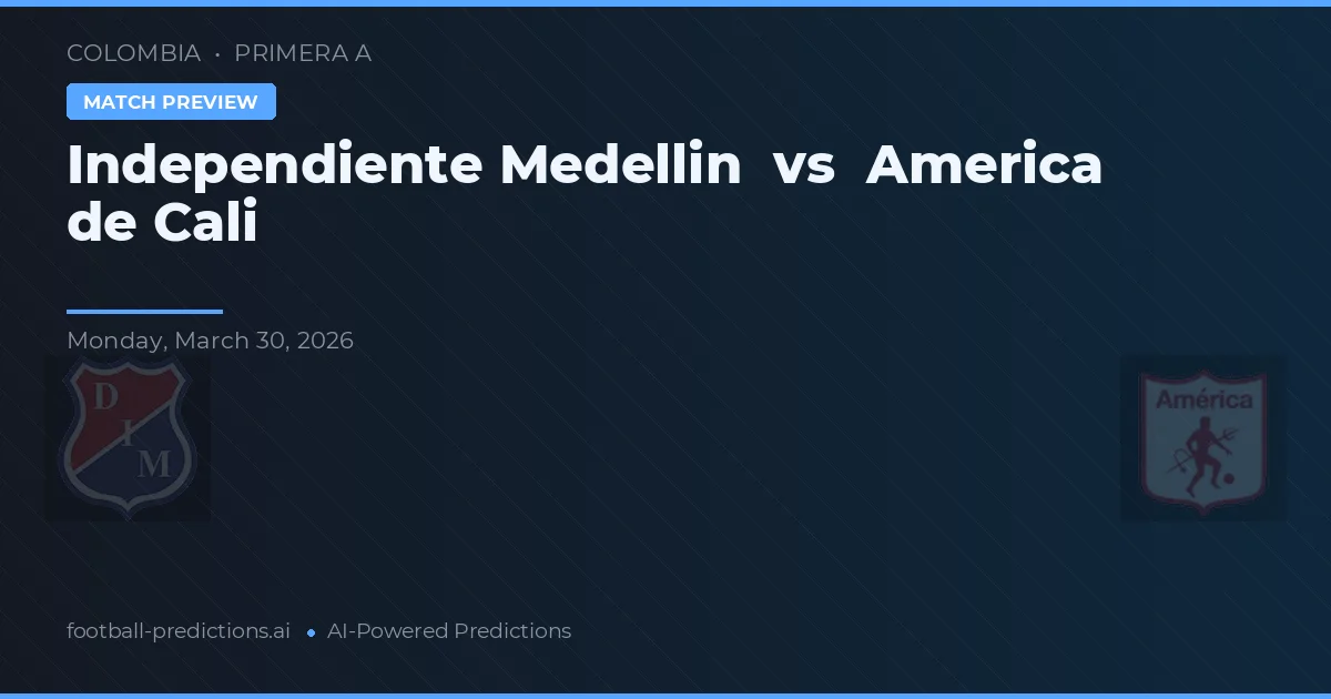 Independiente Medellín vs América de Cali — předpověď a náhled zápasu