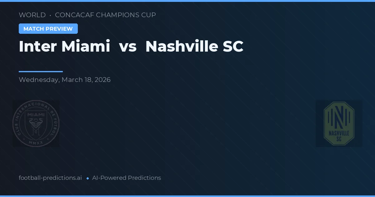 Inter Miami vs Nashville SC — předpověď a náhled zápasu