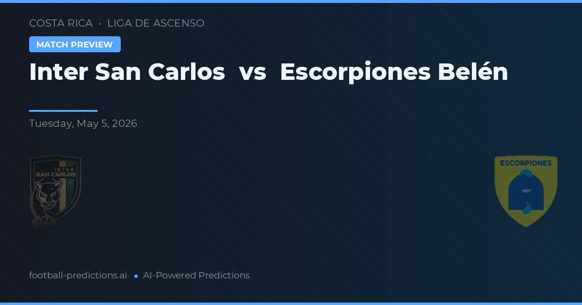 Inter San Carlos vs Escorpiones Belén — předpověď a náhled zápasu