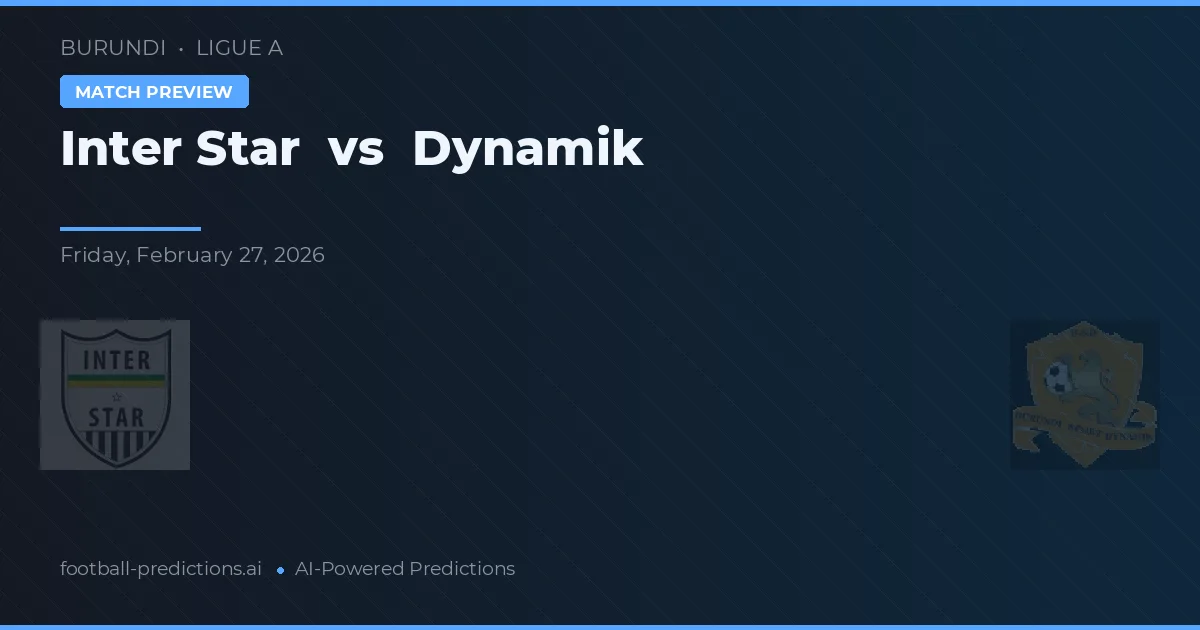 Inter Star vs Dynamik — předpověď a náhled zápasu