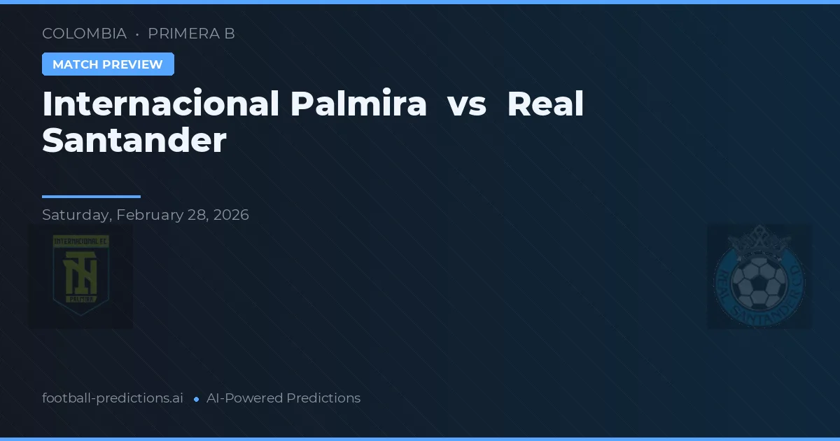Internacional Palmira vs Real Santander — předpověď a náhled zápasu