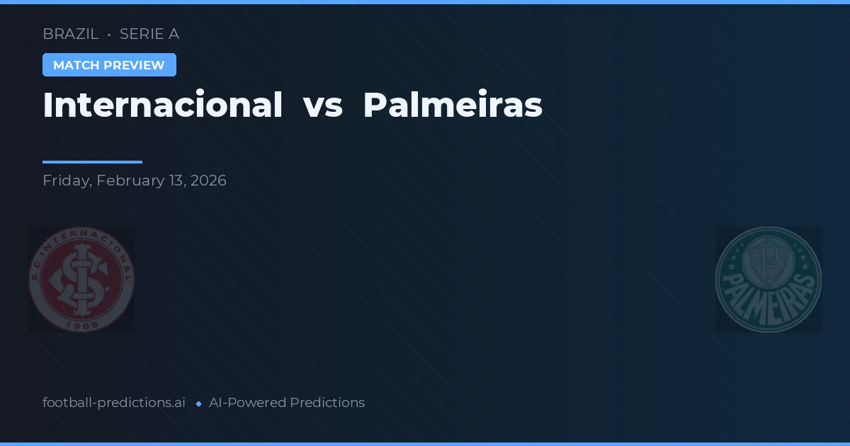 Internacional vs Palmeiras — předpověď a náhled zápasu