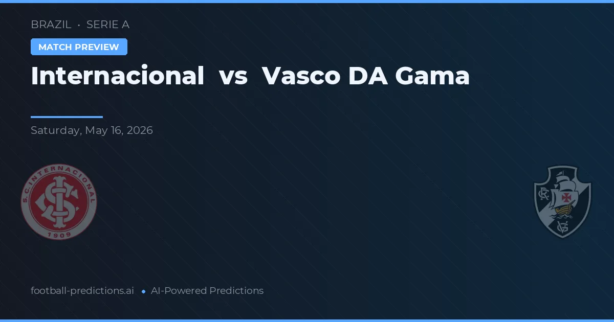 Internacional vs Vasco da Gama — předpověď a náhled zápasu