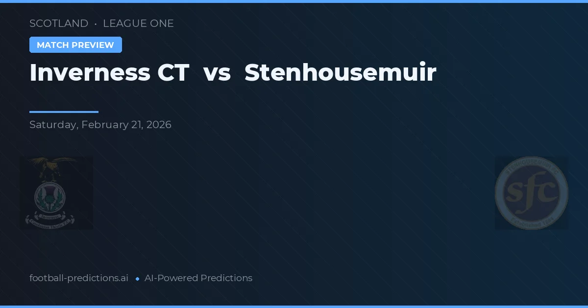 Inverness Caledonian Thistle vs Stenhousemuir — předpověď a náhled zápasu