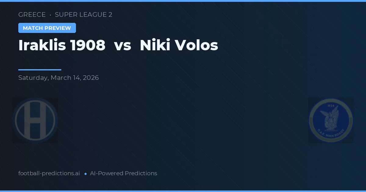 Iraklis 1908 vs Niki Volos — předpověď a náhled zápasu
