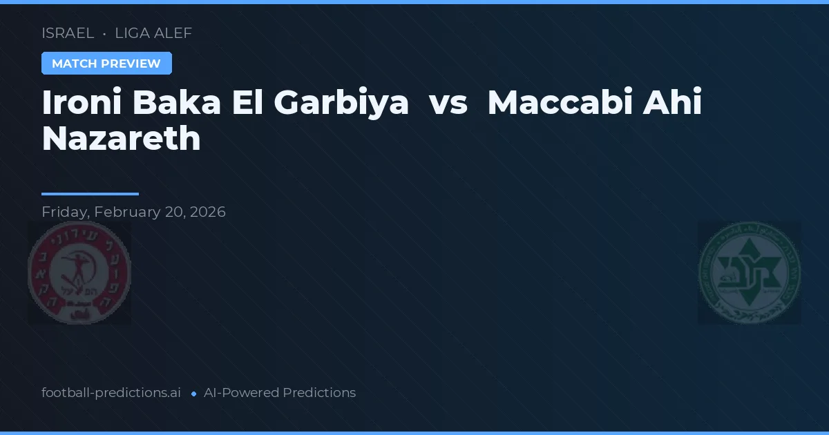 Hapoel Baka El Garbiya vs Maccabi Nazaret — předpověď a náhled zápasu