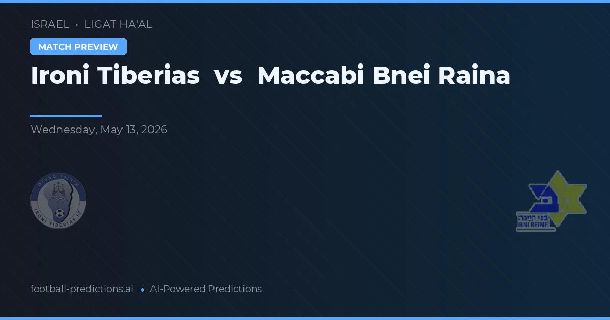 Ironi Tiberias vs Maccabi Bnei Raina — předpověď a náhled zápasu