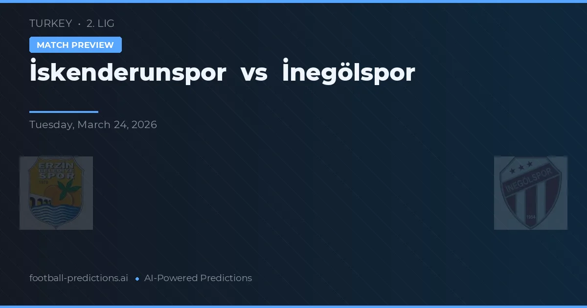 İskenderunspor vs İnegölspor — předpověď a náhled zápasu