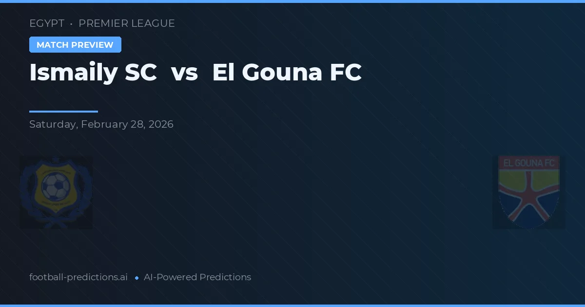 Ismaily SC vs El Gouna FC — předpověď a náhled zápasu