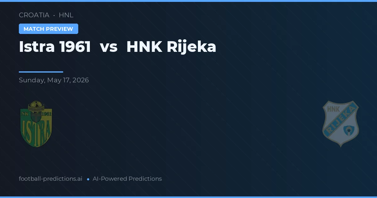 Istra 1961 vs HNK Rijeka — předpověď a náhled zápasu