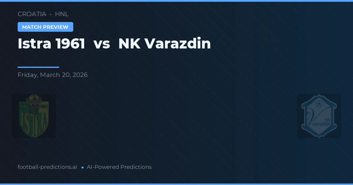 Istra 1961 vs NK Varaždin — předpověď a náhled zápasu