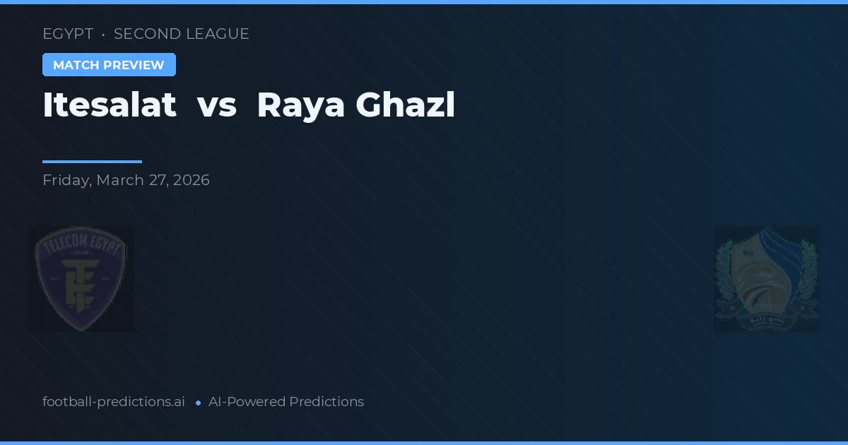 Itesalat vs Raya Ghazl — předpověď a náhled zápasu