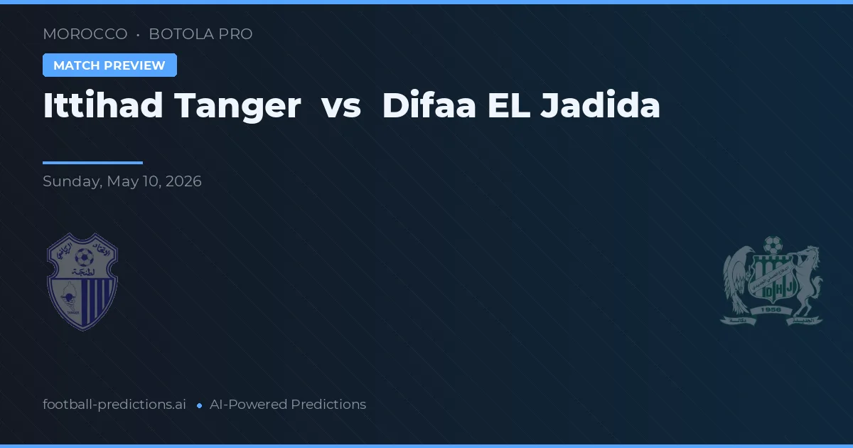 Ittihad Tanger vs Difaa EL Jadida — předpověď a náhled zápasu
