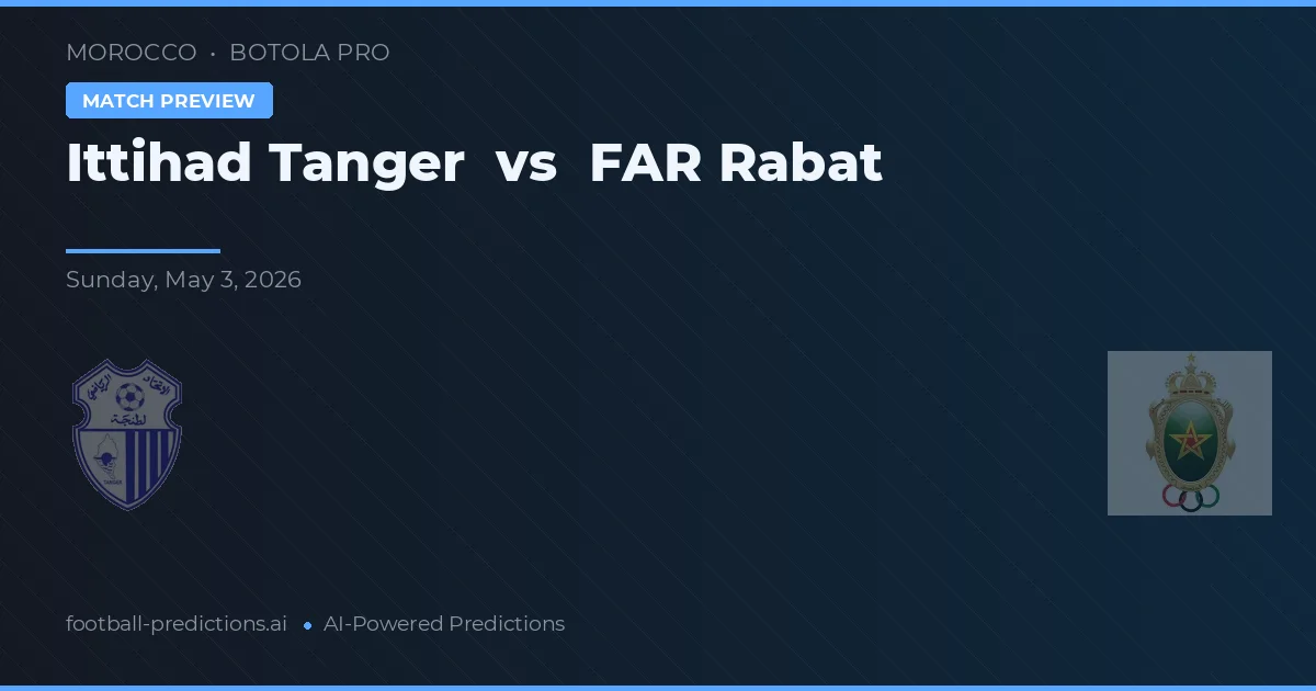 Ittihad Tanger vs FAR Rabat — předpověď a náhled zápasu
