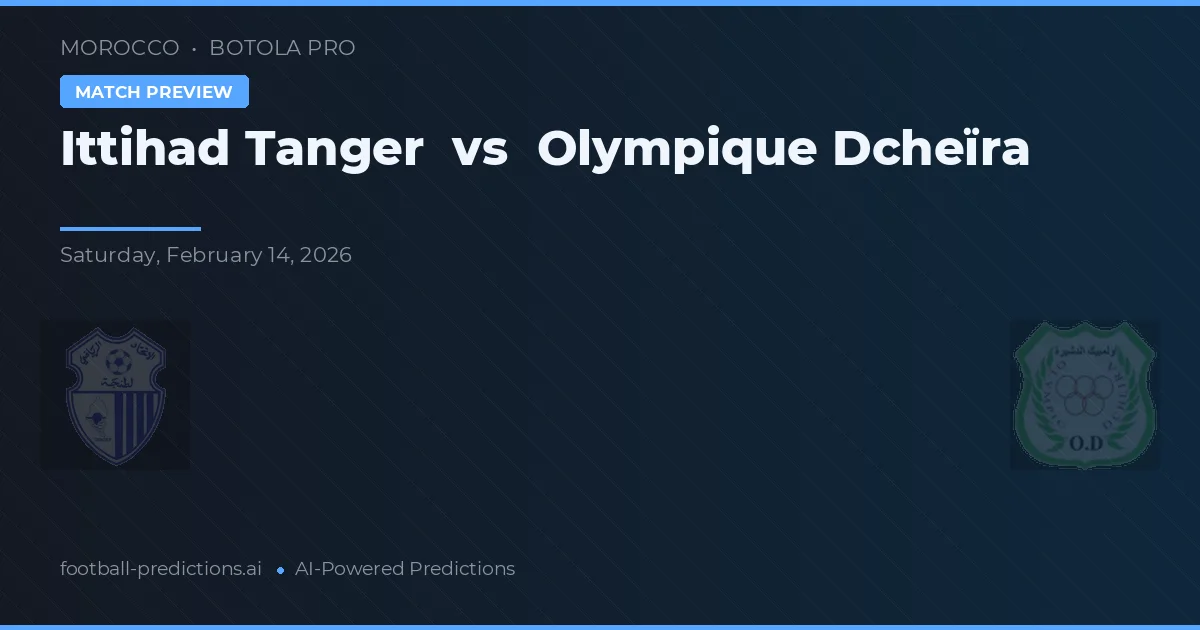 Ittihad Tanger vs Olympique Dcheïra — předpověď a náhled zápasu