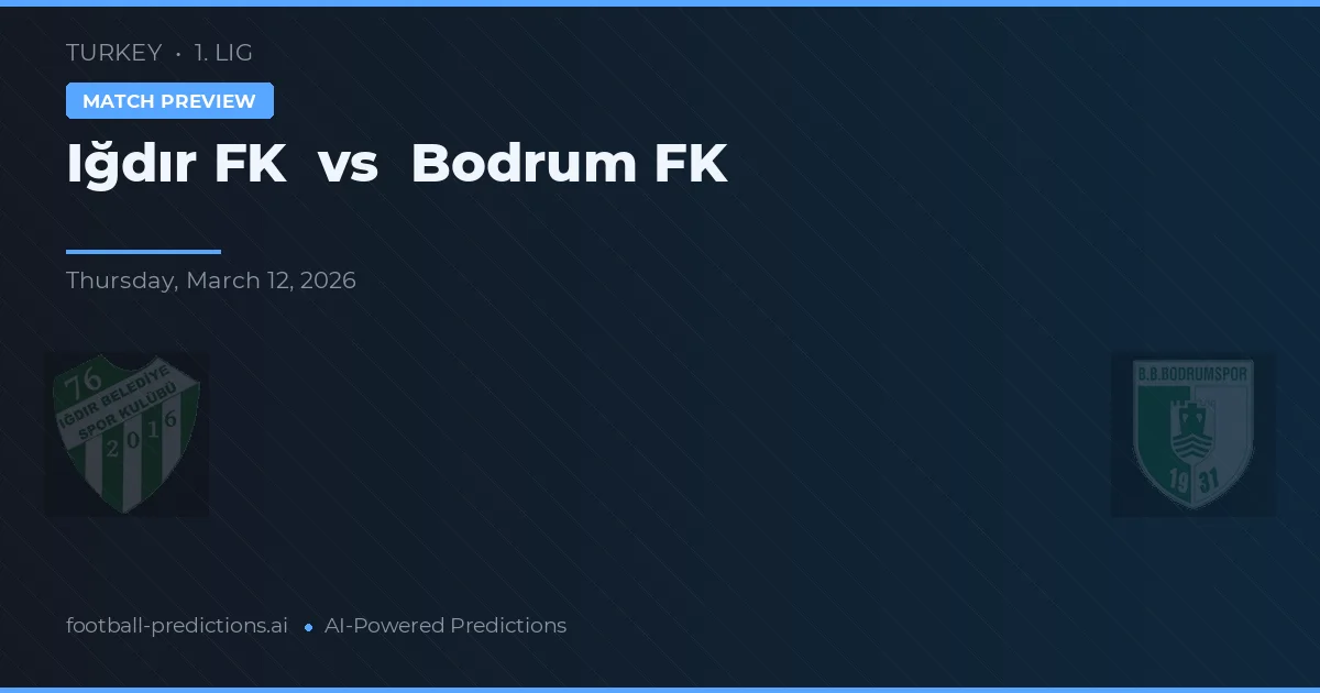 Iğdır FK vs Bodrum FK — předpověď a náhled zápasu