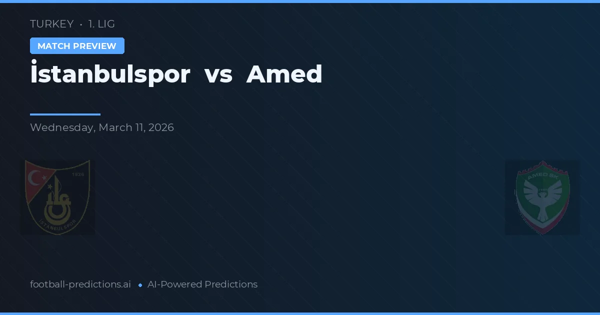 Istanbulspor vs Amed — předpověď a náhled zápasu