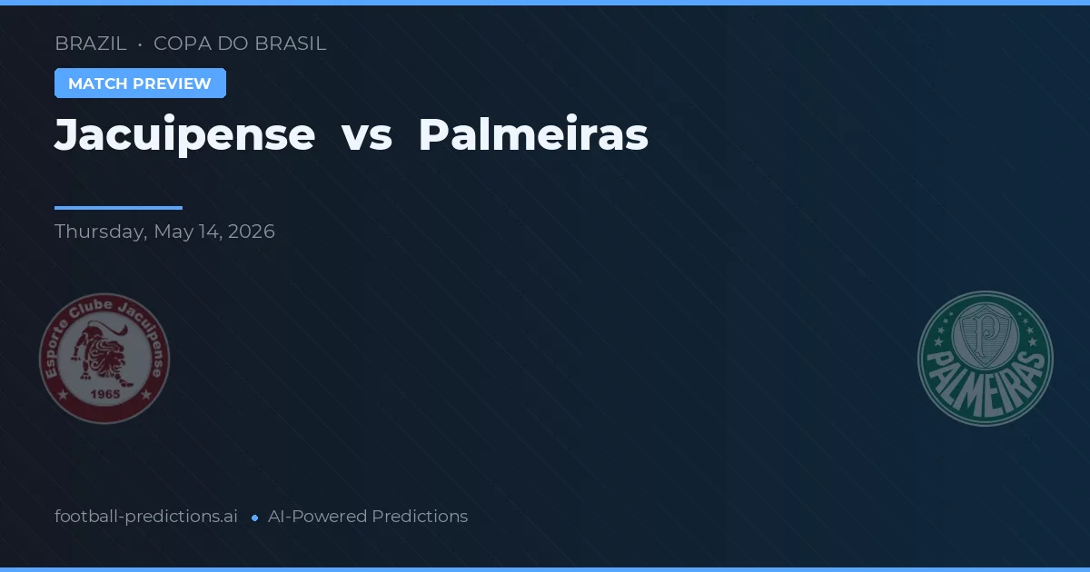 Jacuipense vs Palmeiras — předpověď a náhled zápasu