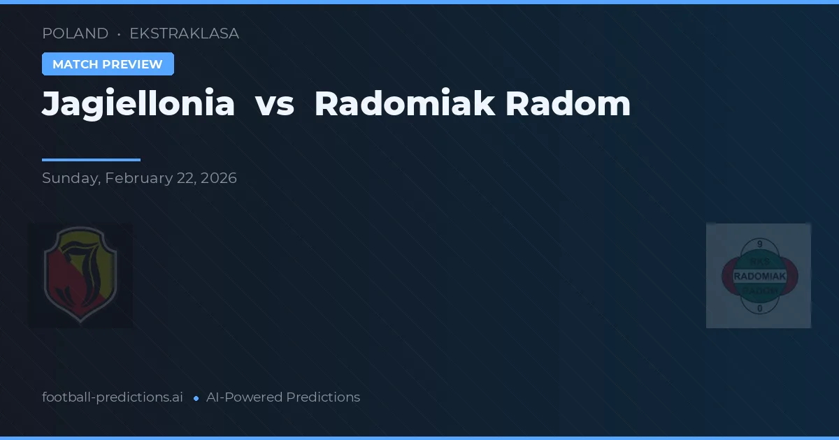 Jagiellonia vs Radomiak Radom — předpověď a náhled zápasu