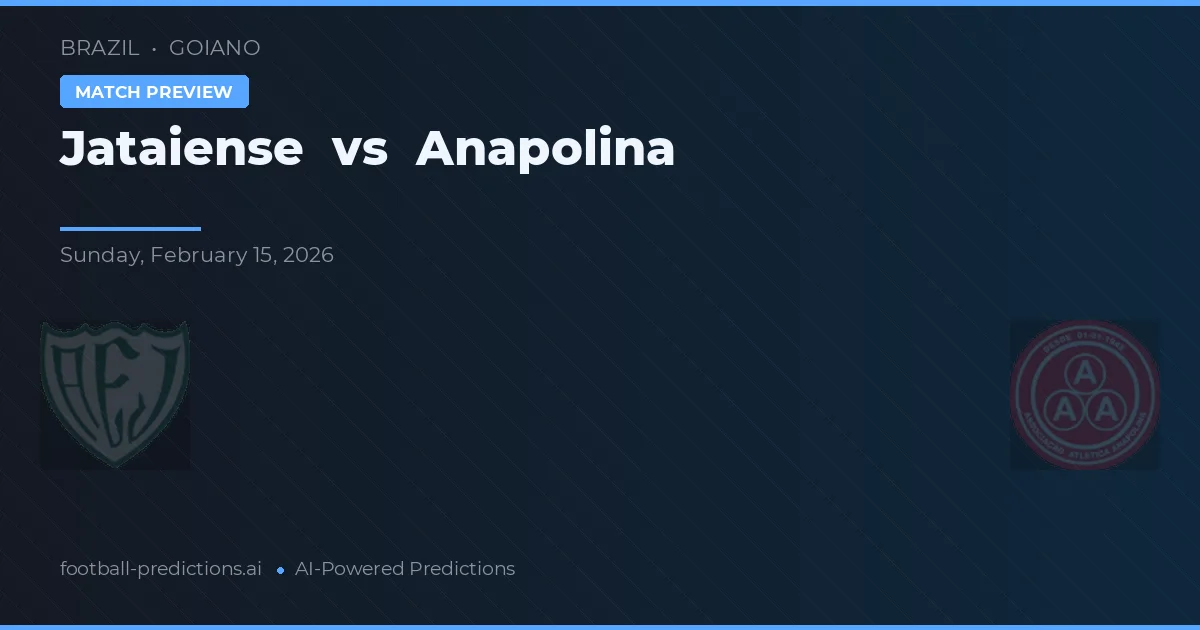 Jataiense vs Anapolina — předpověď a náhled zápasu