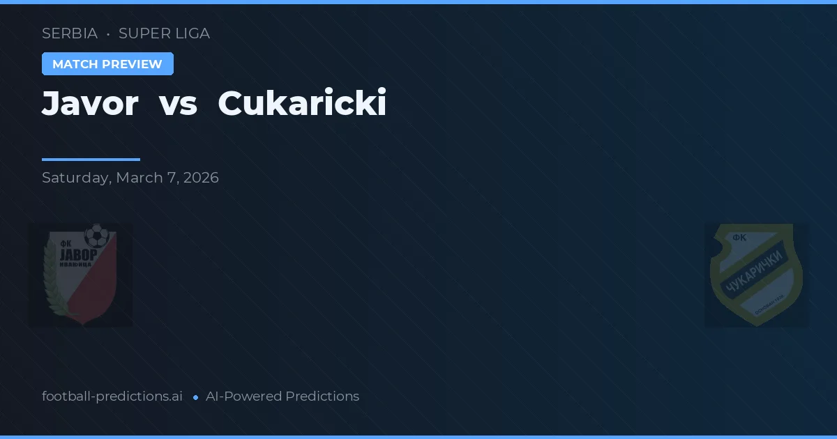 Javor vs Čukarički — předpověď a náhled zápasu