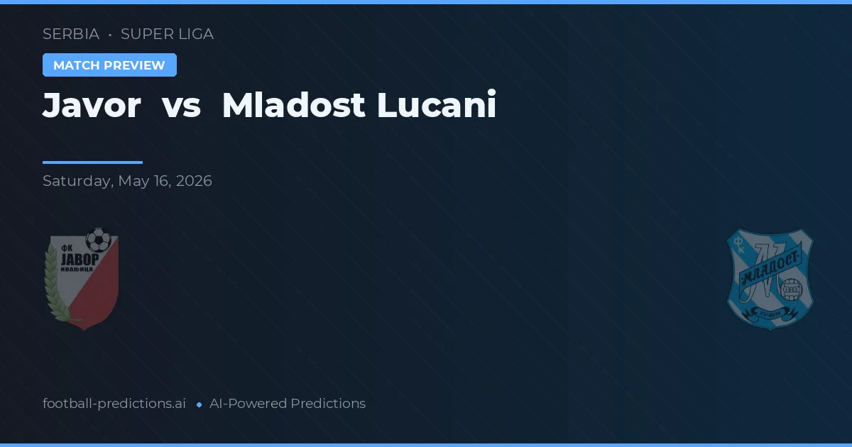 Javor vs Mladost Lučani — předpověď a náhled zápasu
