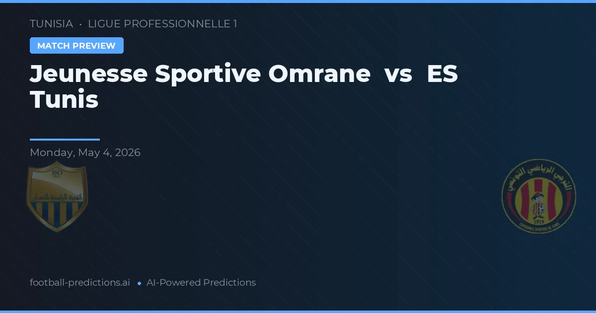 Jeunesse Sportive Omrane vs ES Tunis — předpověď a náhled zápasu
