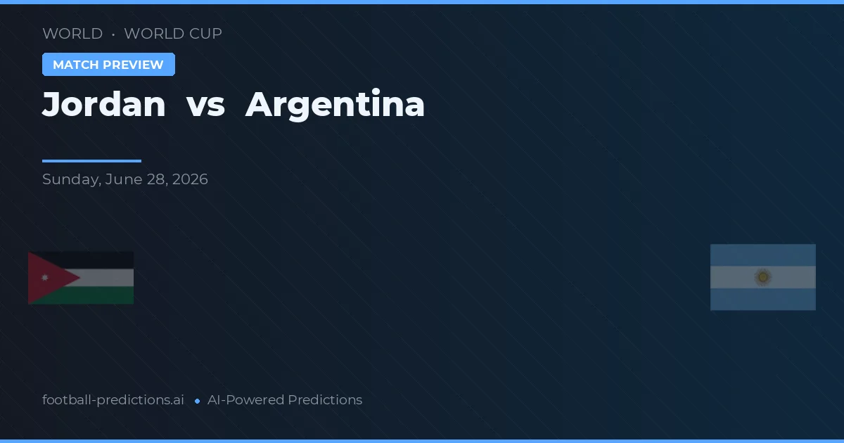 Jordánsko vs Argentina — předpověď a náhled zápasu