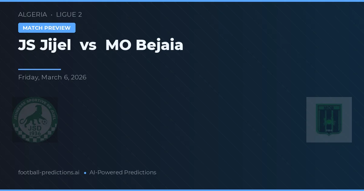 JS Jijel vs MO Bejaia — předpověď a náhled zápasu
