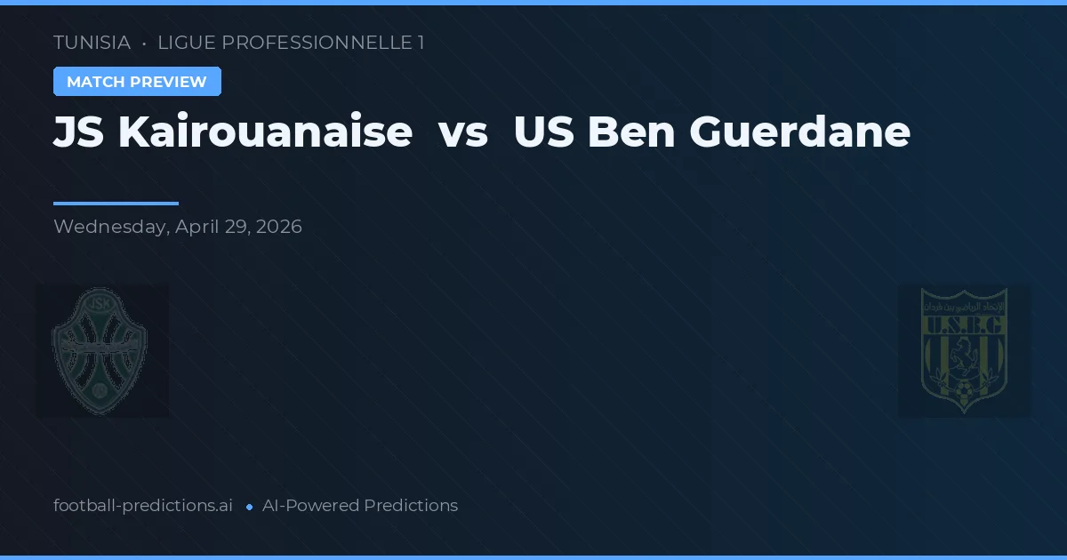 JS Kairouanaise vs US Ben Guerdane — předpověď a náhled zápasu