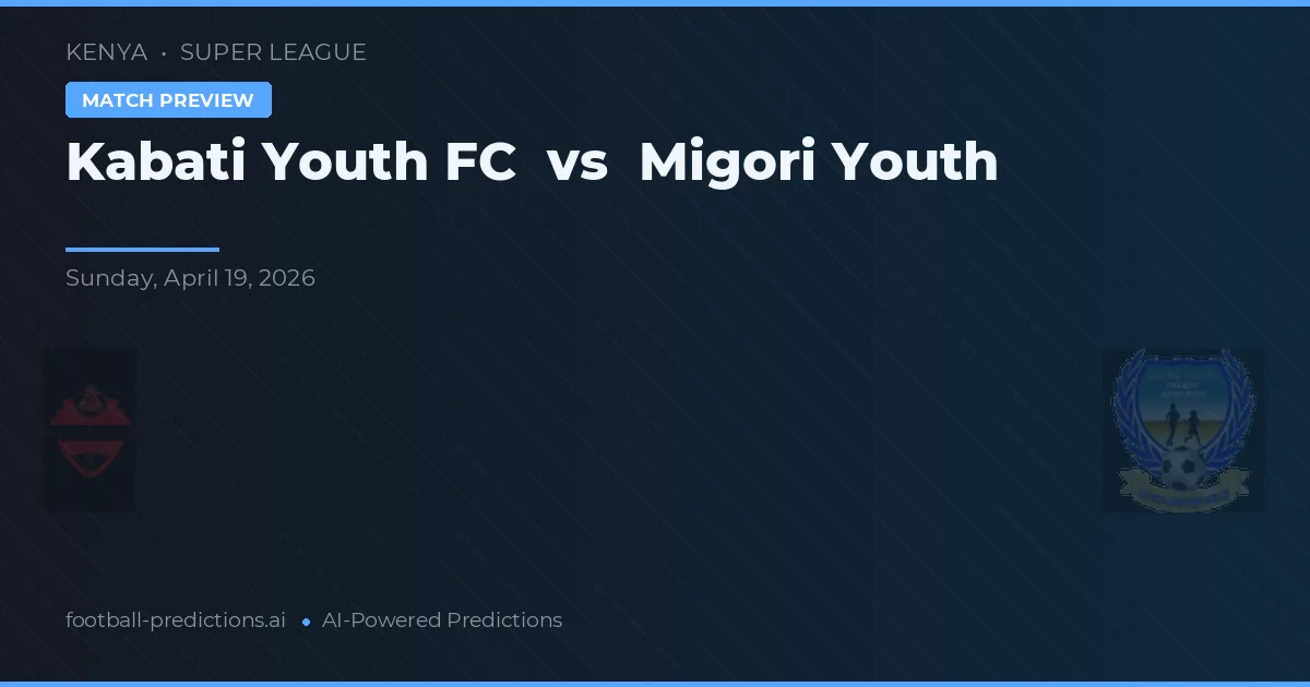 Kabati Youth FC vs Migori Youth — předpověď a náhled zápasu