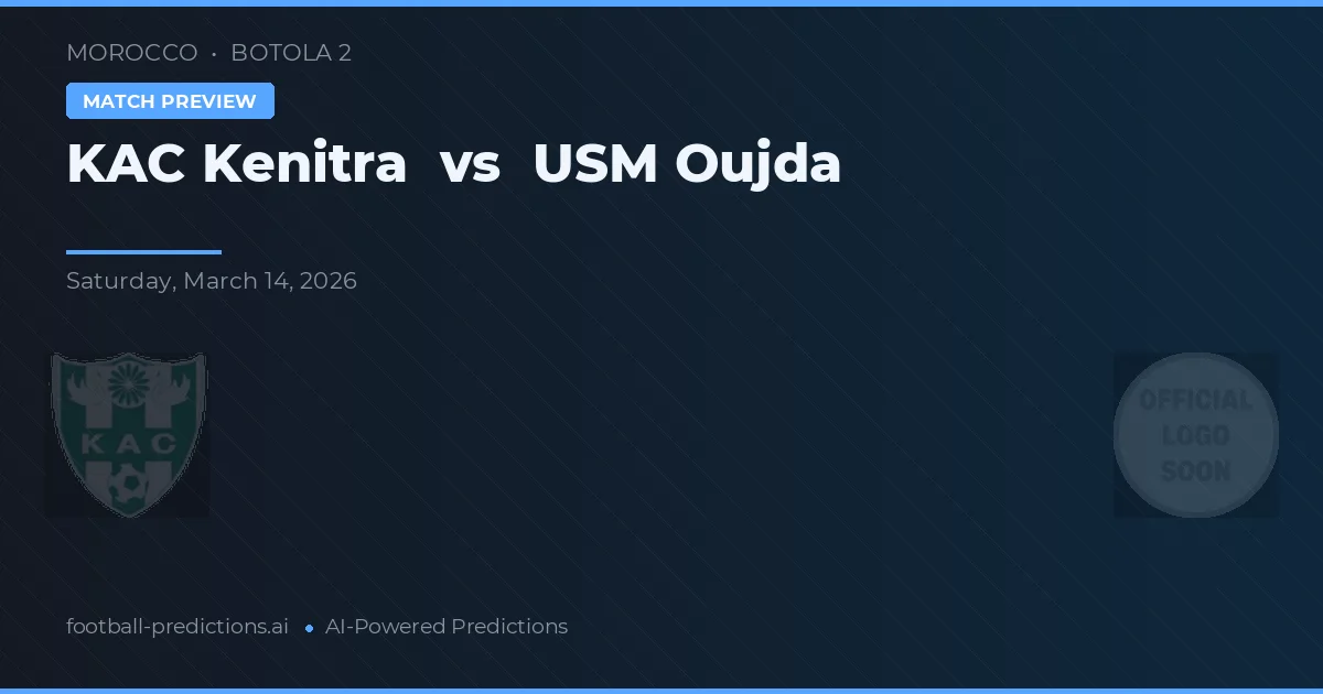 KAC Kenitra vs USM Oujda — předpověď a náhled zápasu