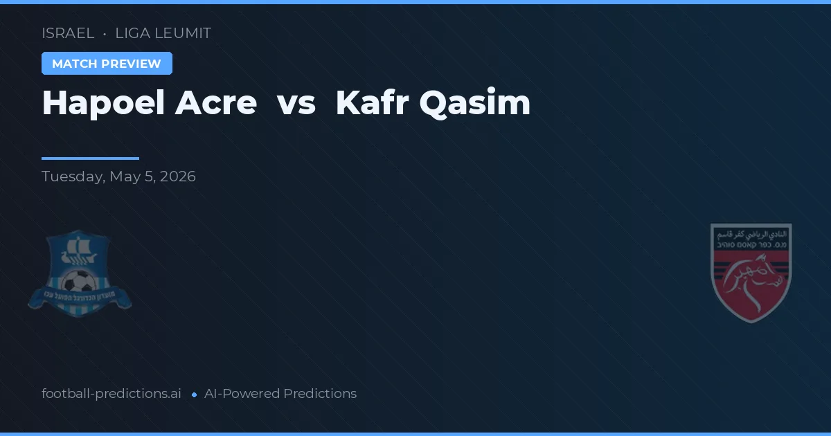 Hapoel Akr vs Kafr Qasim preview