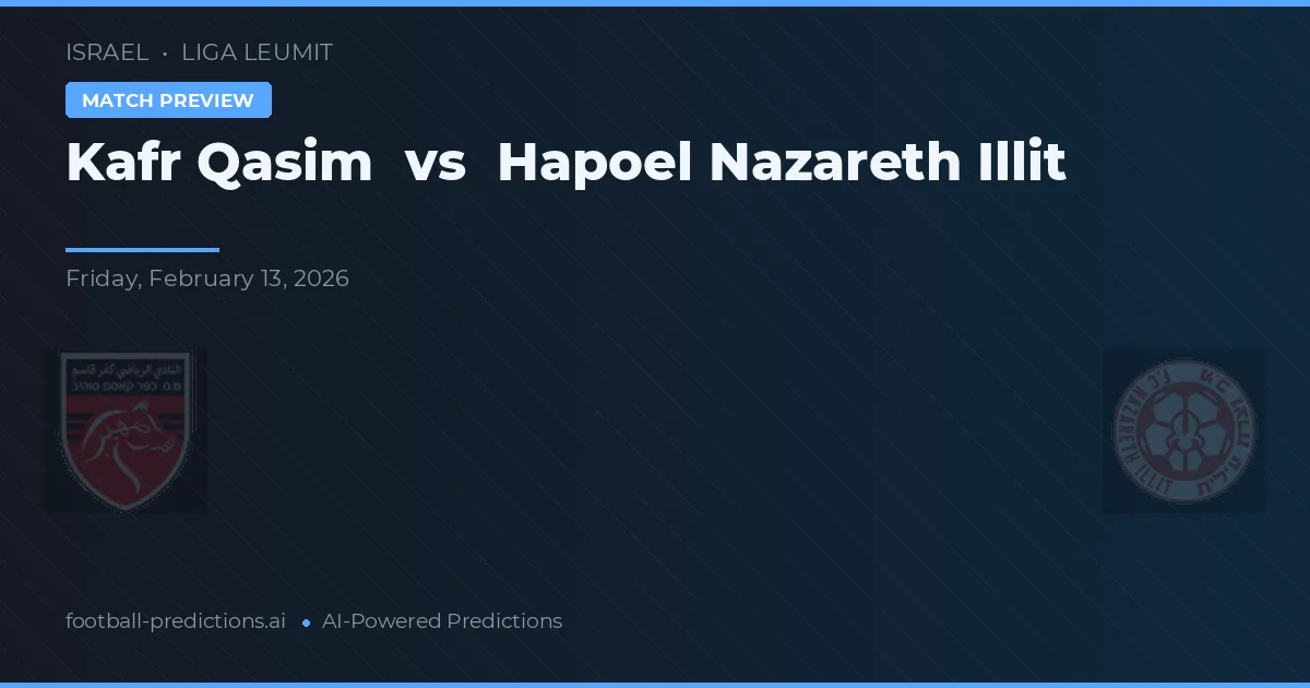 Kafr Qasim vs Hapoel Nazaret Illit — předpověď a náhled zápasu