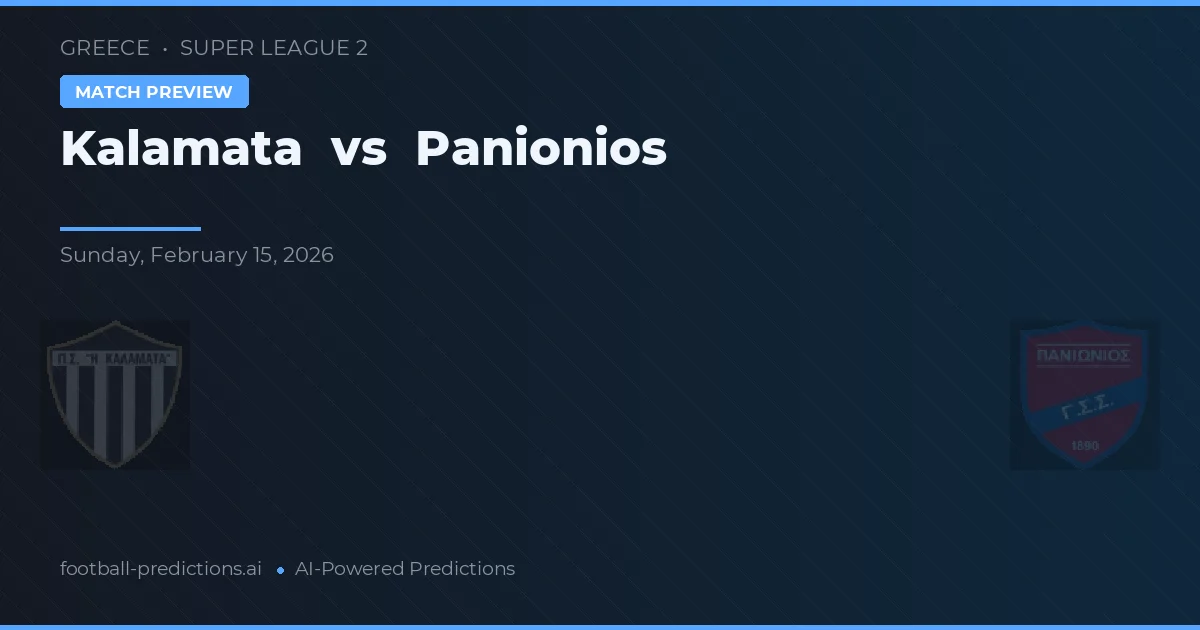 Kalamata vs Panionios — předpověď a náhled zápasu