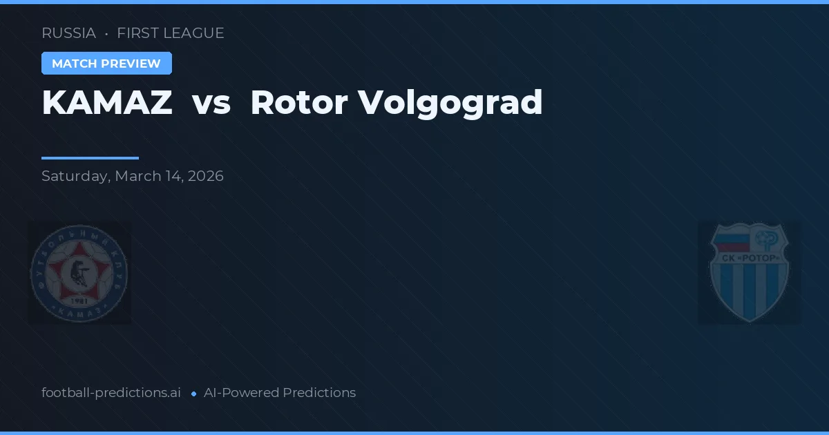 KAMAZ vs Rotor Volgograd — předpověď a náhled zápasu