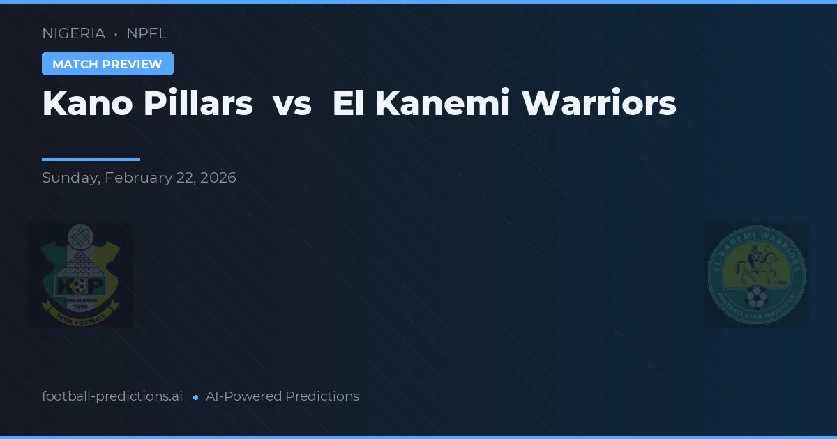 Kano Pillars vs El Kanemi Warriors — předpověď a náhled zápasu