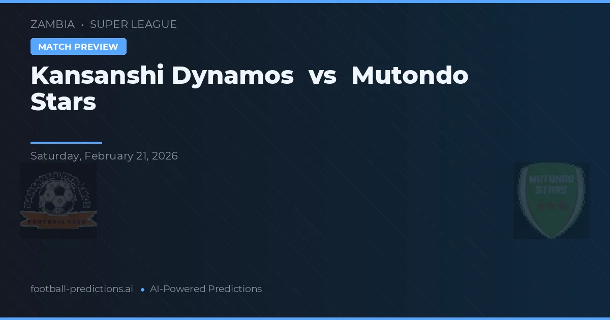 Kansanshi Dynamos vs Mutondo Stars — předpověď a náhled zápasu