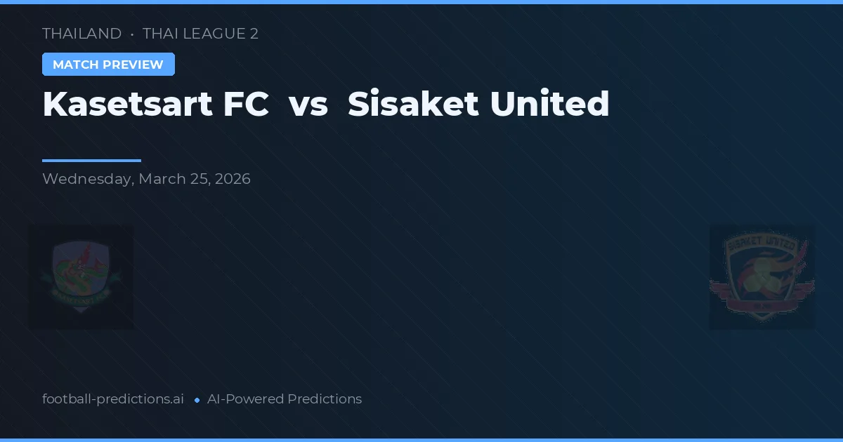 Kasetsart FC vs Sisaket United — předpověď a náhled zápasu