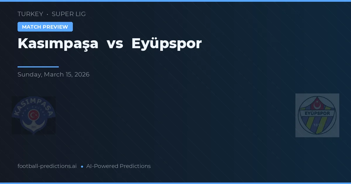 Kasımpaşa vs Eyüpspor — předpověď a náhled zápasu