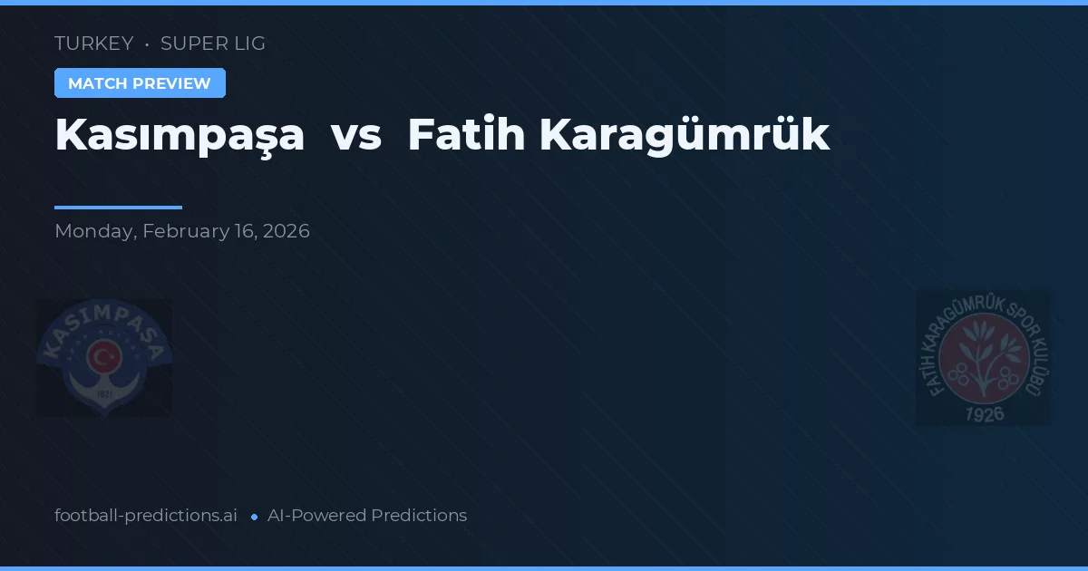 Kasımpaşa vs Fatih Karagümrük — předpověď a náhled zápasu