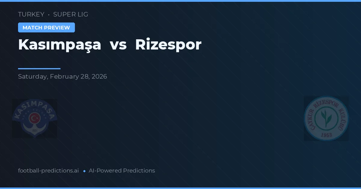 Kasımpaşa vs Rizespor — předpověď a náhled zápasu