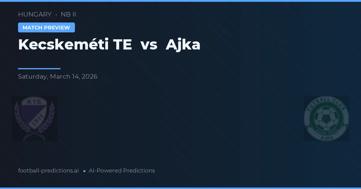 Kecskeméti TE vs Ajka — předpověď a náhled zápasu