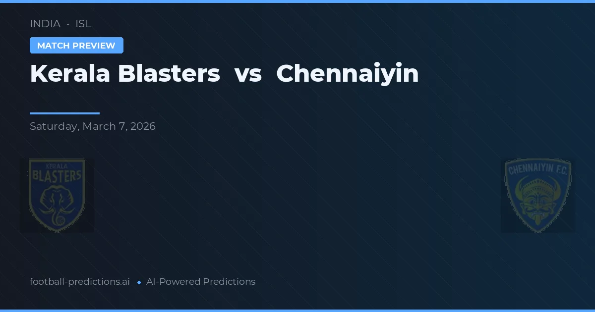 Kerala Blasters vs Chennaiyin — předpověď a náhled zápasu