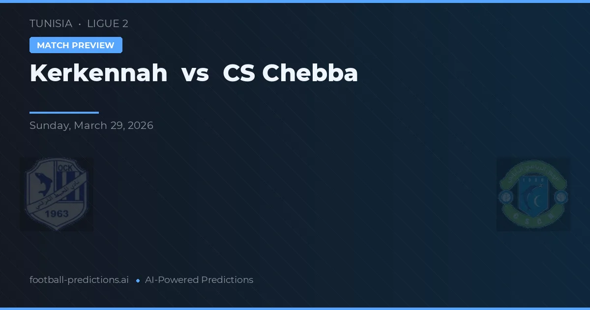 Kerkennah vs CS Chebba — předpověď a náhled zápasu