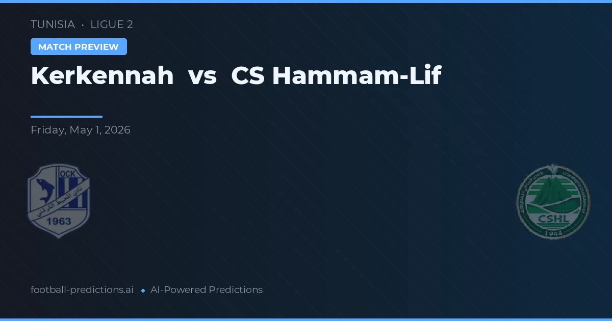 Kerkennah vs CS Hammam-Lif — předpověď a náhled zápasu