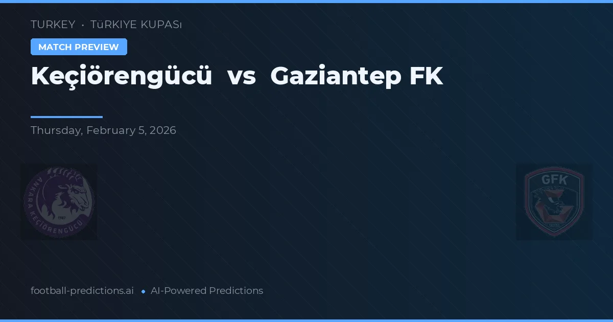 Keçiörengücü vs Gaziantep FK — předpověď a náhled zápasu
